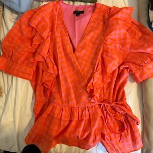Pink and Orange JCrew Top